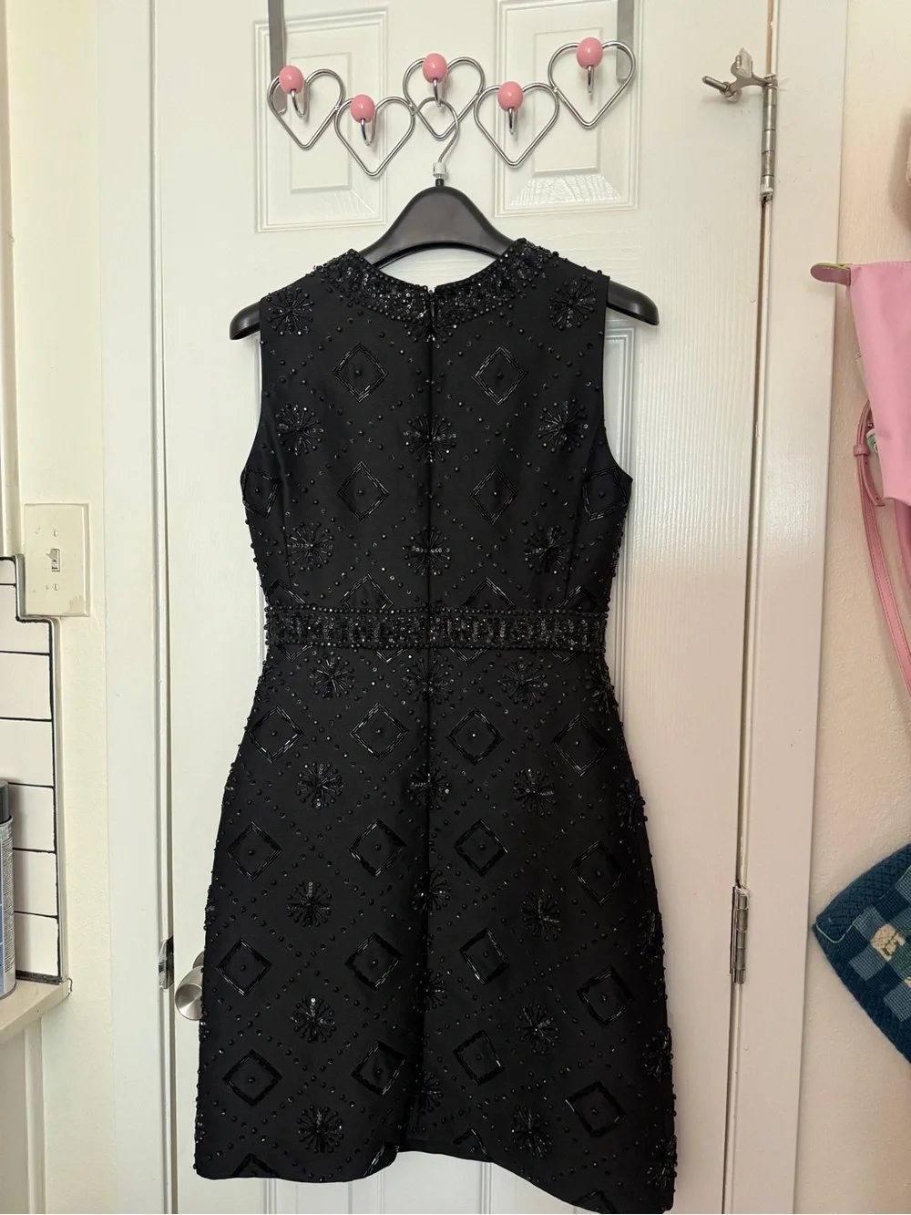 Tory Burch Black Beaded Sleeveless Dress